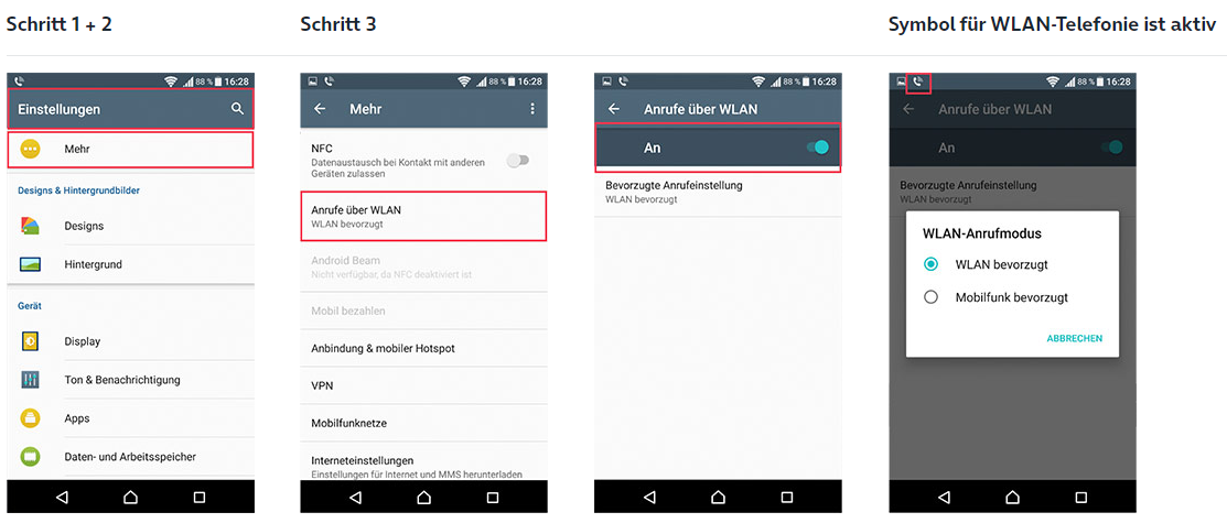 Aktualisierung des Betriebssystem Android